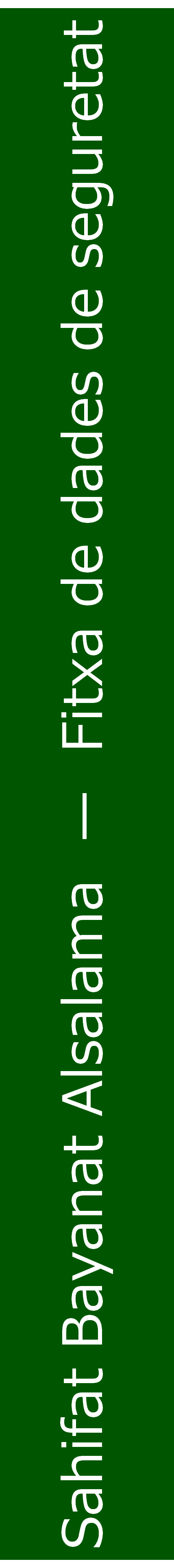 Colonne FDS Fiche de Donn�es de S�curit�